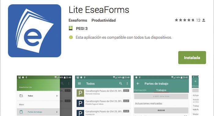 aplicacion gratis de eseaforms